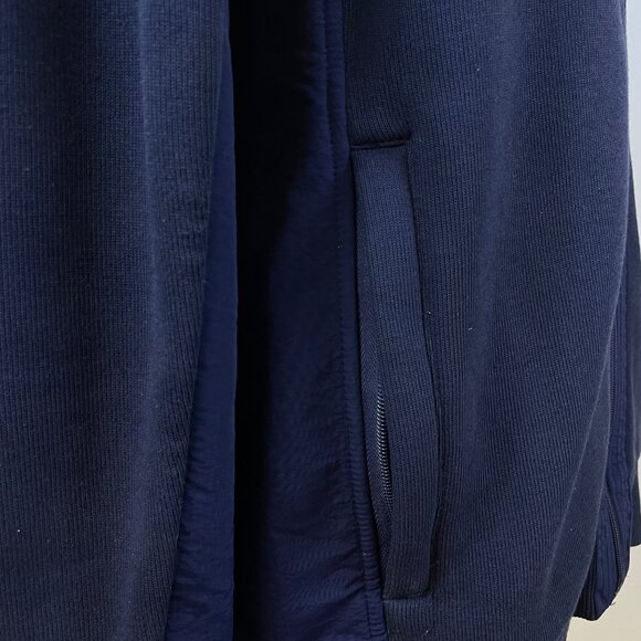 Tommy Hilfiger Mens Navy Full Zip Mock Neck Track Jacket Red Accents XL - Picture 5 of 9